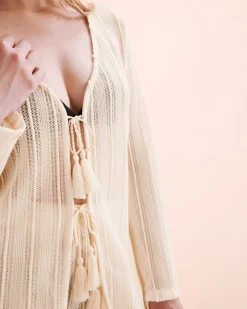 OFF THE BEACH Crochet Long Sleeve Top*Women Tops