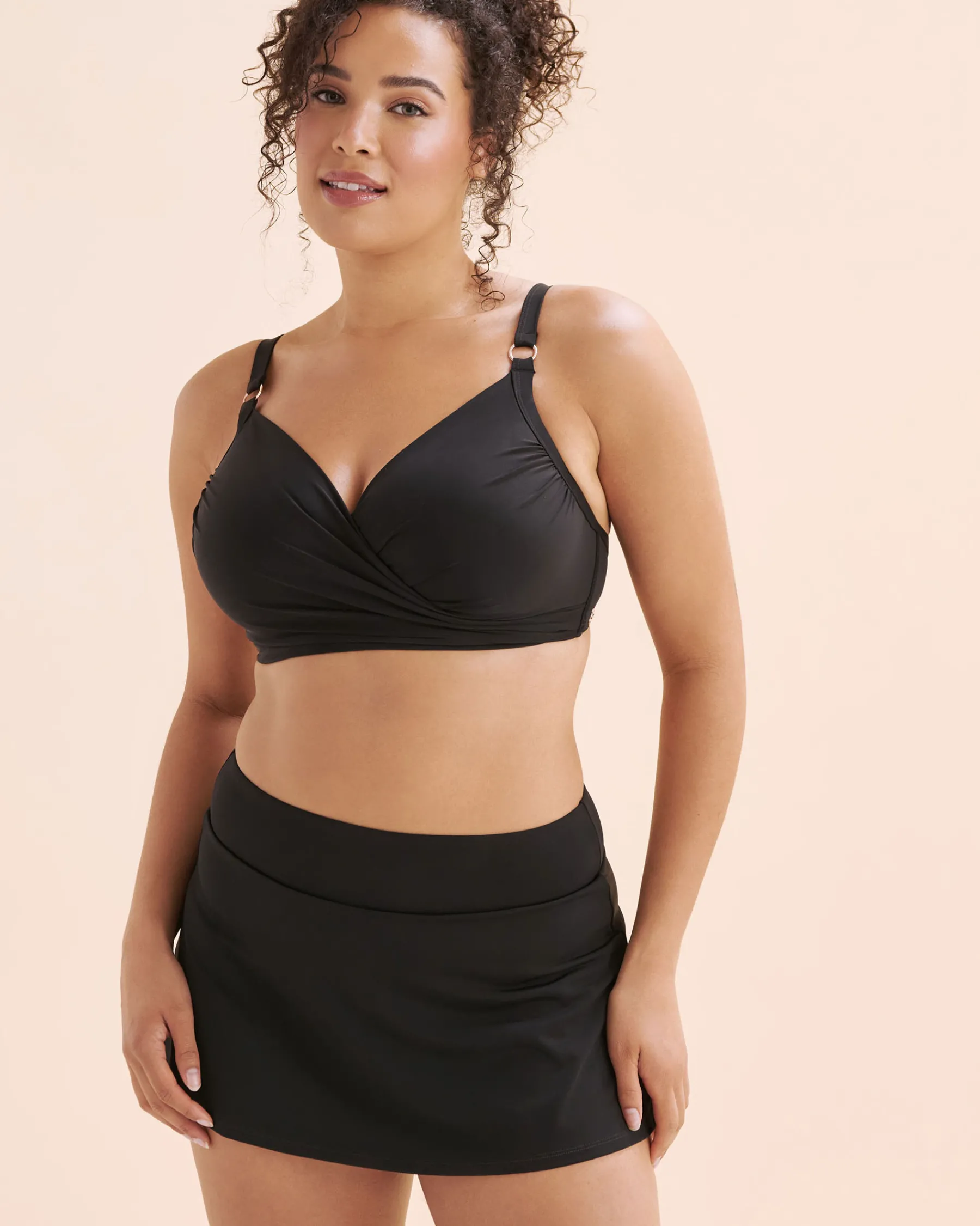 Crosssover D Cup Plunge Bikini Top*Women D Cup & Up|Bikini Tops