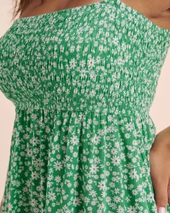 Ditsy Smocked Gauze Dress*Women Dresses