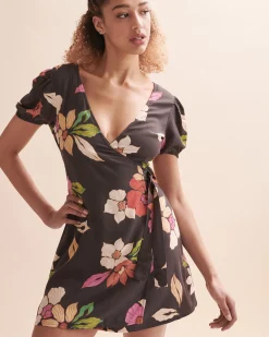 Hot Tropics Mini Wrap Dress*Women Dresses