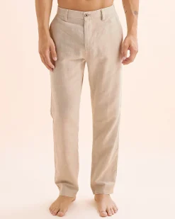 PUBLIC BEACH Linen Blend Pants* Pants