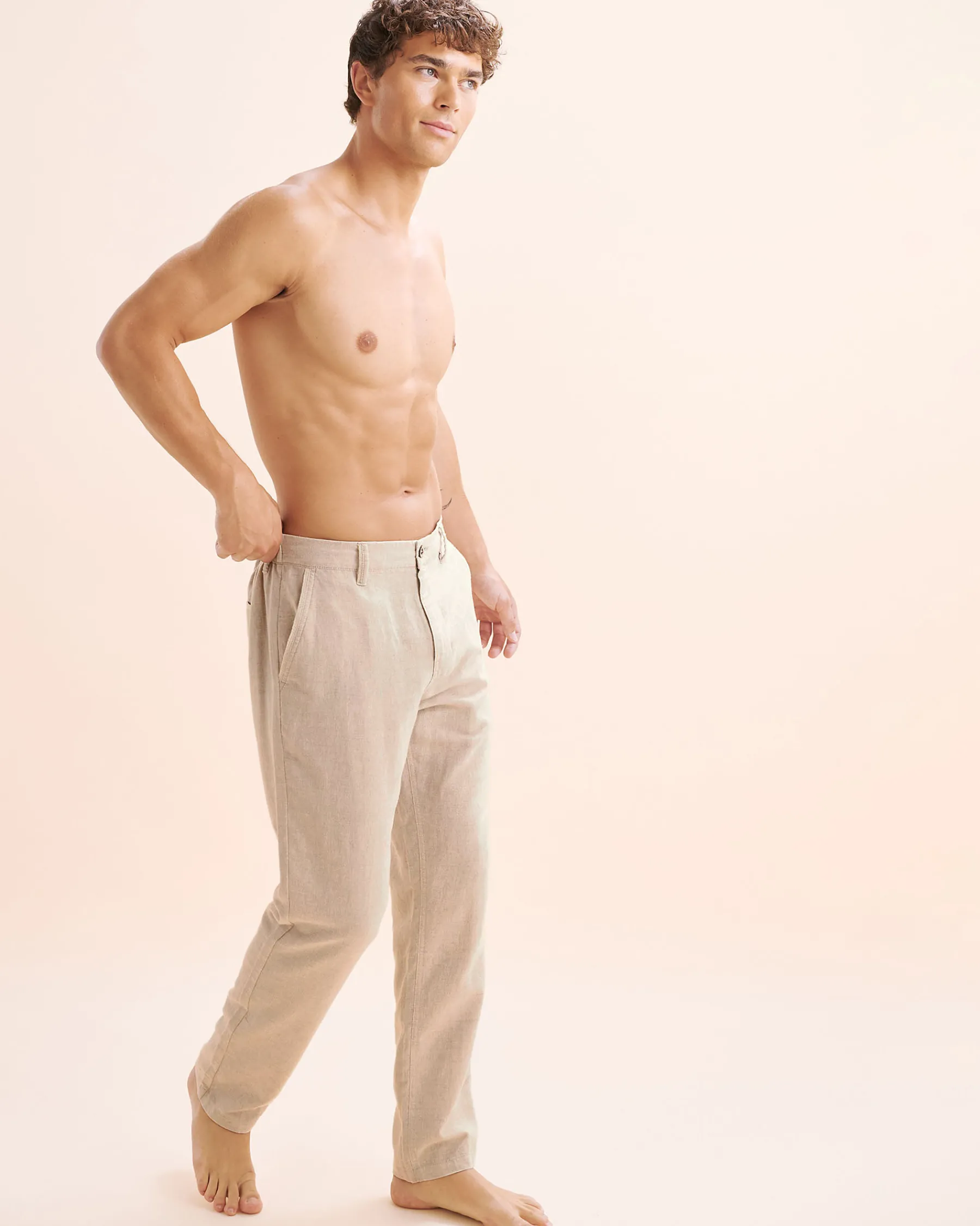 PUBLIC BEACH Linen Blend Pants* Pants