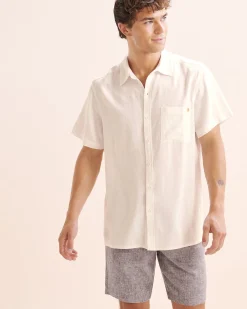 Linen Blend Short Sleeves Shirt* Shirt