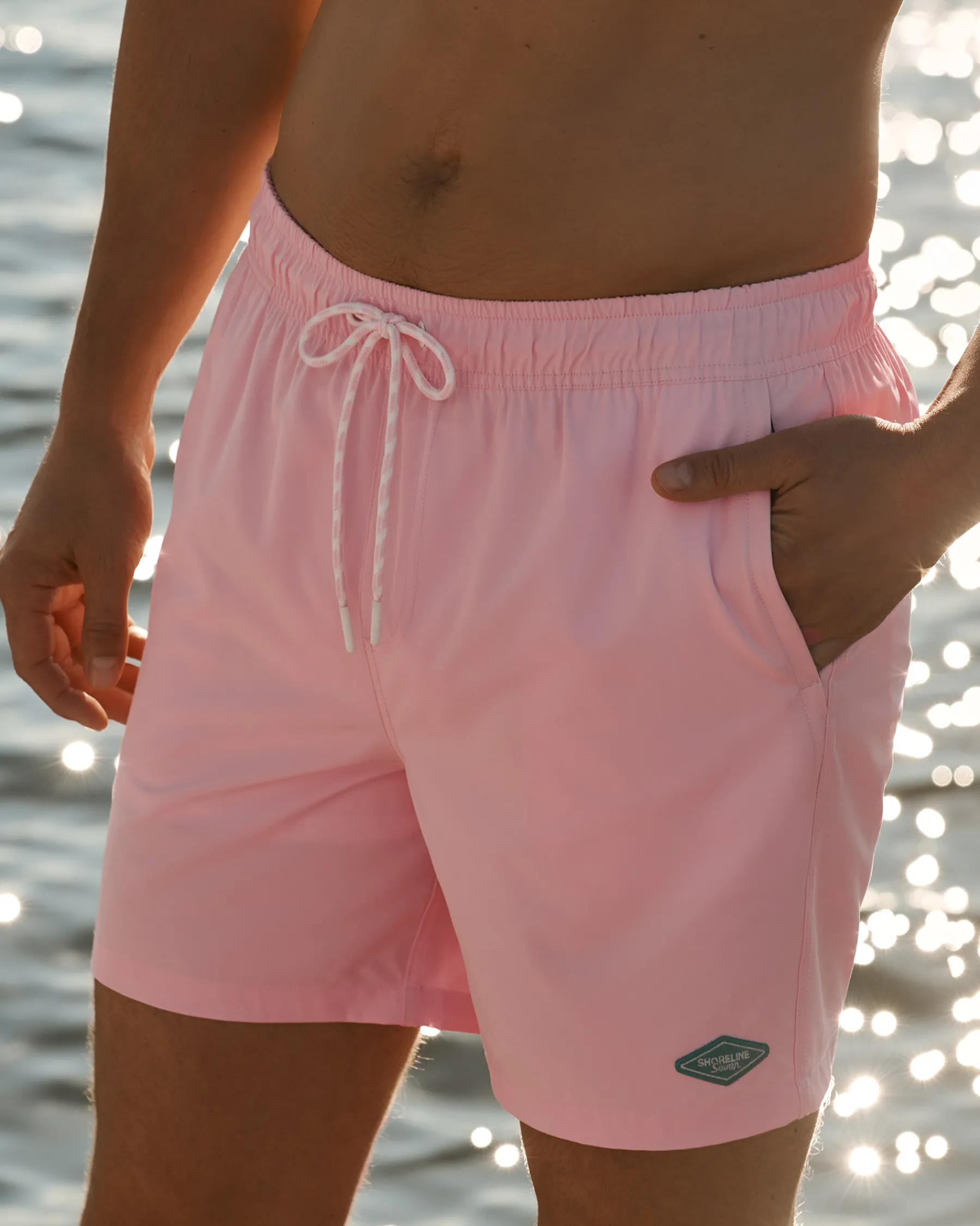 SHORELINE SEVEN Long Liner Volley Swimsuit* Volley Shorts