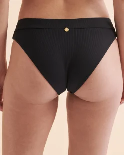 Malibu Textured Crossed Waistband Bikini Bottom*Women Bikini Bottoms