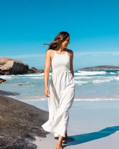 Pacific Dreams Embroidered Maxi Dress*Women Dresses