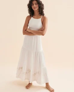Pacific Dreams Embroidered Maxi Dress*Women Dresses