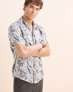 Printed Linen Blend Shirt* Shirt
