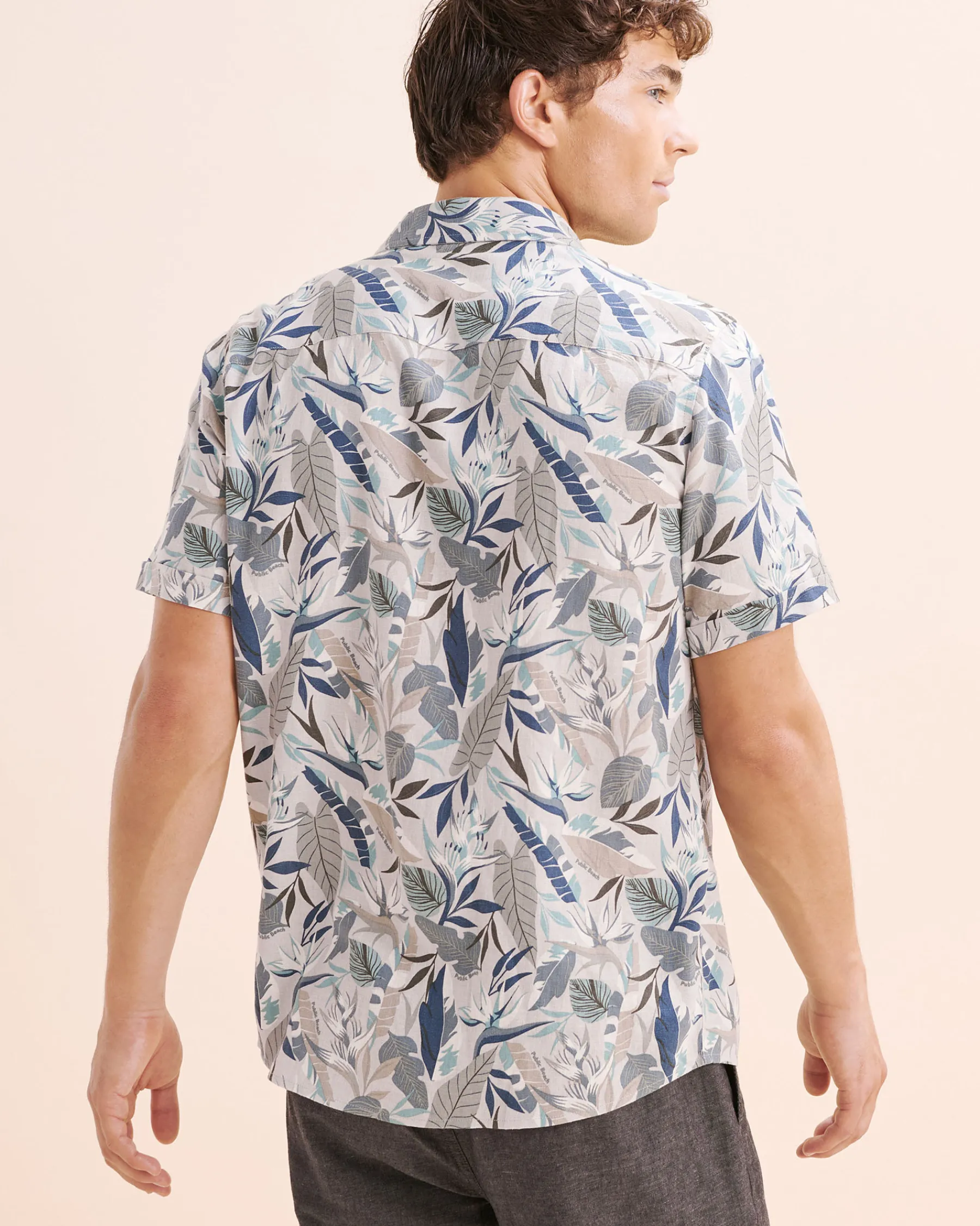 Printed Linen Blend Shirt* Shirt