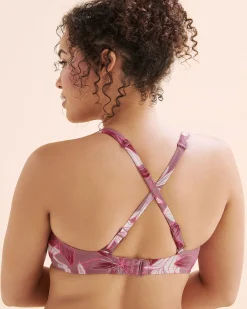 Ribbed D Cup Bralette Bikini Top*Women D Cup & Up|Bikini Tops
