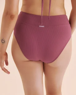 Ribbed High Rise Bikini Bottom*Women Bikini Bottoms