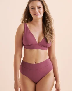 Ribbed High Rise Bikini Bottom*Women Bikini Bottoms