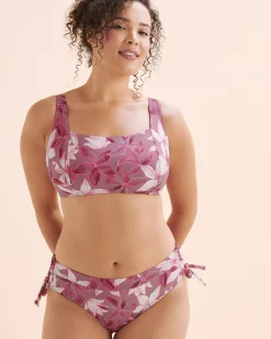 EAU DE SEA Ribbed Mid-Rise Bikini Bottom*Women Bikini Bottoms