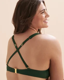 Ring Master D Cup Draped Bikini Top*Women D Cup & Up|Bikini Tops