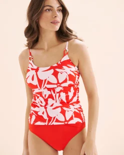 COSTA DEL REY Shirred Tankini Top*Women Tankinis
