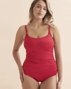 JANTZEN Solid Shir Side High Waist Bikini Bottom*Women Bikini Bottoms