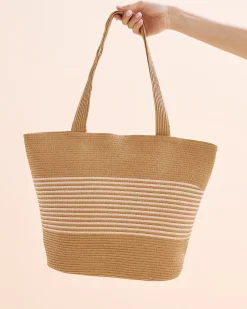 SARAJANE Stripe Beach Bag*Women Bags