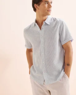 Stripe Linen Blend Shirt* Shirt