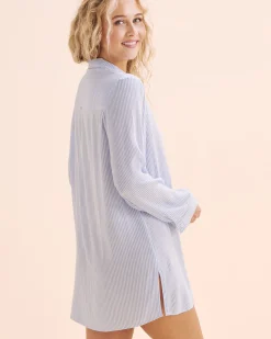 Striped Gauze Shirt*Women Shirts|Kimonos & Cover Ups